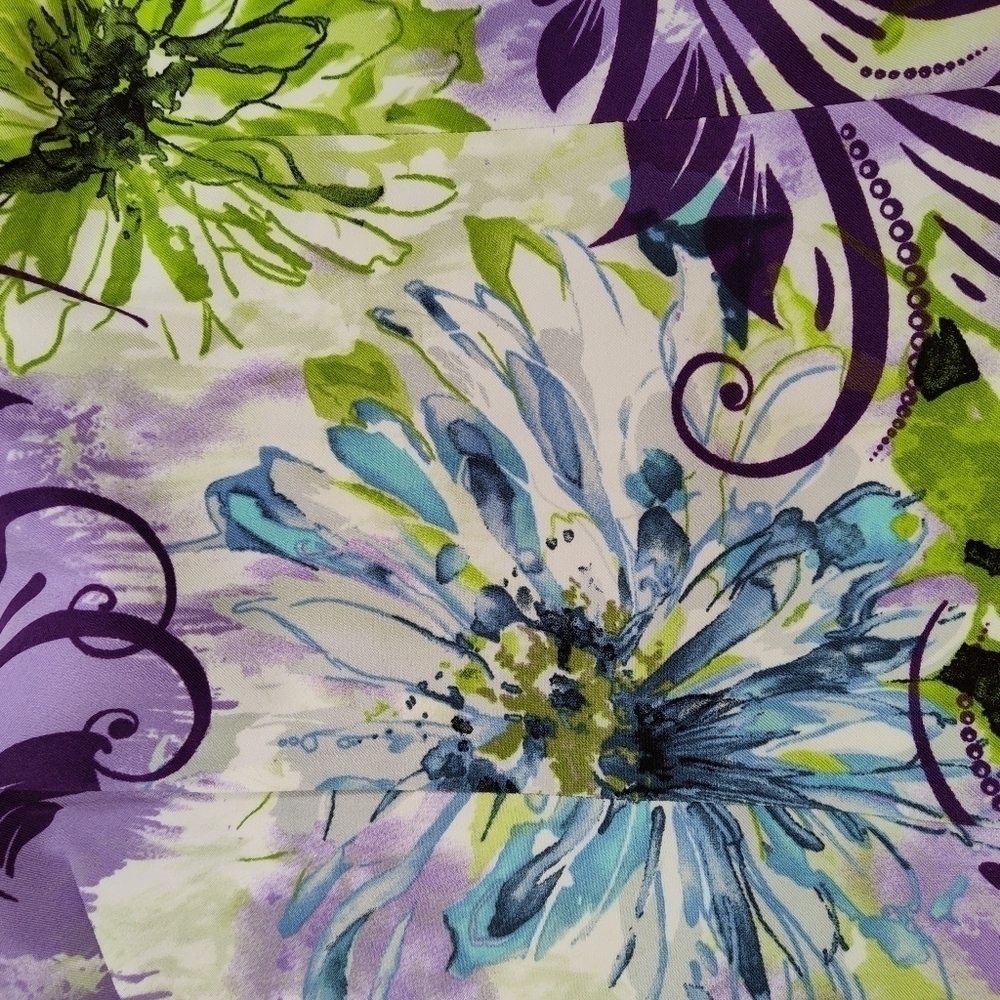 Connected summer sleeveless floral white/green/purple/blue Sheath… - Picture 4 of 5